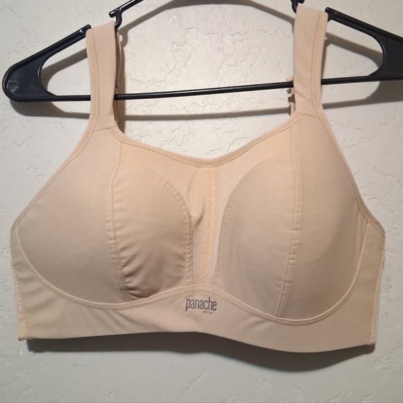 Panachet Sport Bra Ultimate High Impact Beige Sz34D Without Underwire - Picture 2 of 13